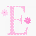 Personalised Wall Letter Stickers Pink Polka