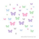 34 Butterfly Wall Sticker Pack