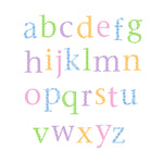 Alphabet Wall Stickers Lower Case Harlequin Pastel