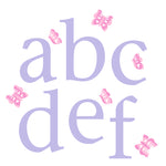 Alphabet Wall Stickers Lower Case Butterfly