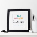 Personalised Dad You Are Awesome Print Green