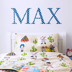 Giant Wall Letter Stickers Blue Star