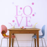 Giant Wall Letter Stickers Pink Polka