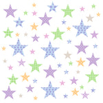 Star Wall Stickers Pastel Harlequin Patterned