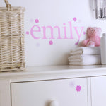 Personalised Wall Letter Stickers Pink Polka