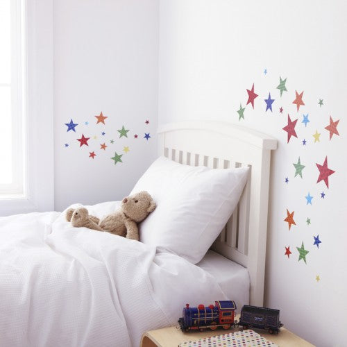 Star Wall Stickers Bright Harlequin Patterned